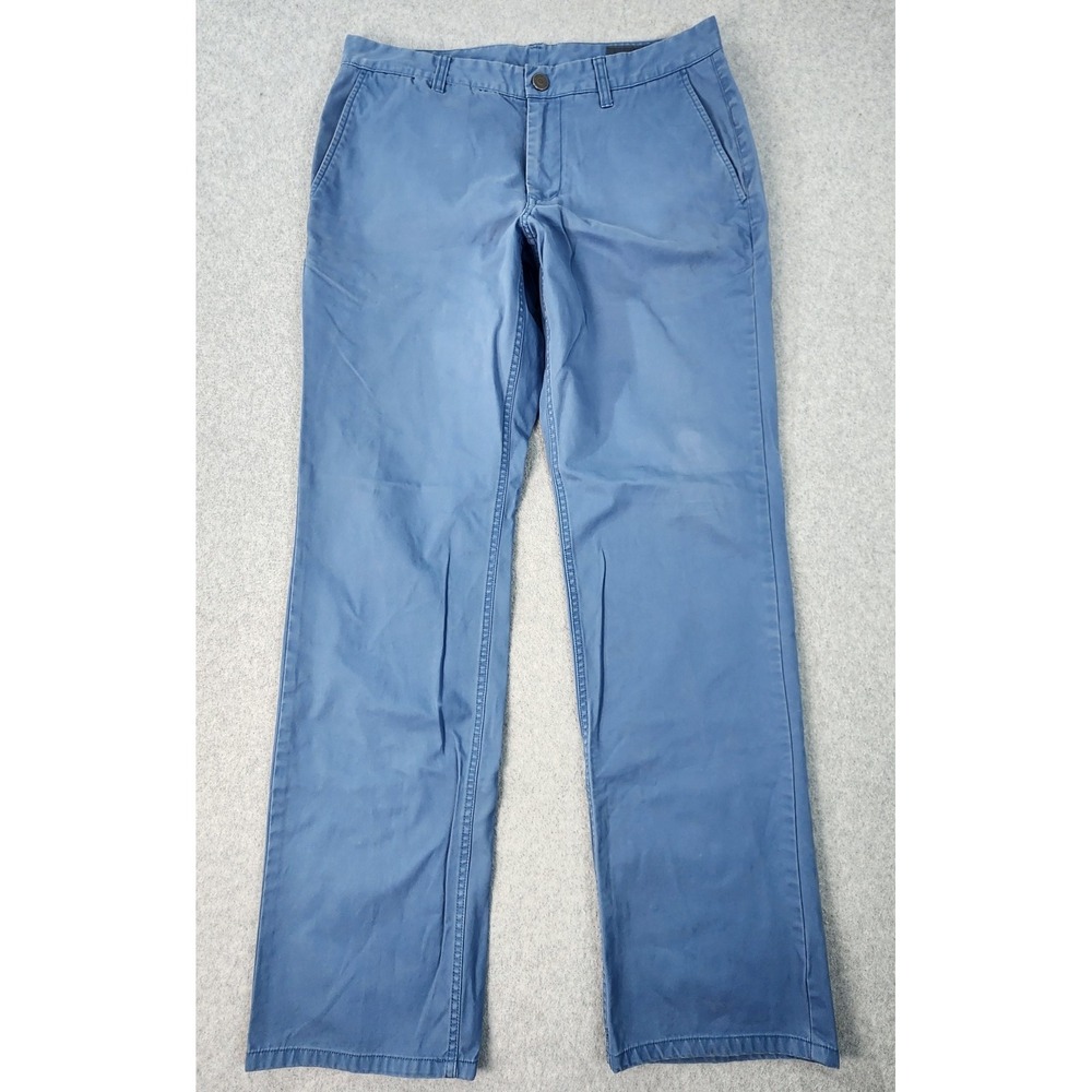 BONOBOS Straight Leg Chino Pants Mens Size 32x31 Blue Cotton Tag 33x32